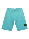 Stone Island Junior logo-badge bermuda shorts - Blue