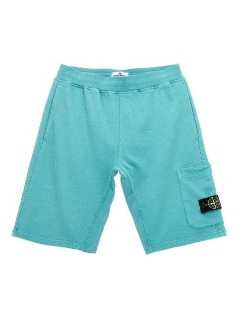 Stone Island Junior logo-badge bermuda shorts