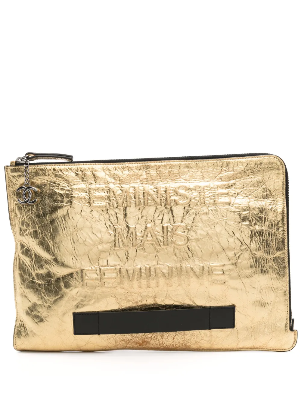 CHANEL Pre-Owned 2014-2015s leather clutch bag | Gold | Image 1