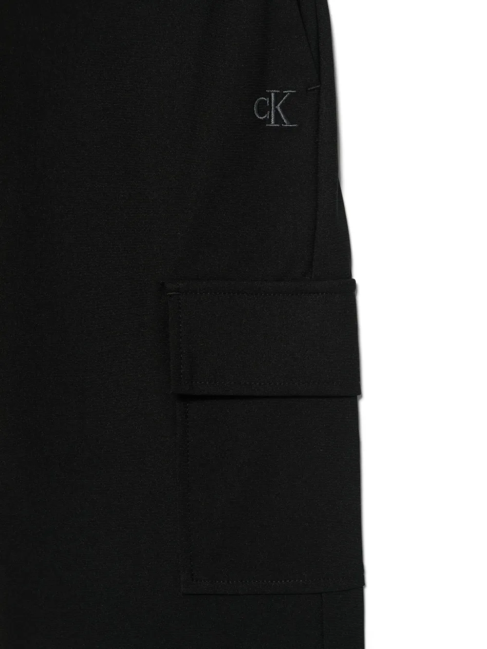 Calvin Klein Kids Cargo broek met geborduurd monogram Zwart