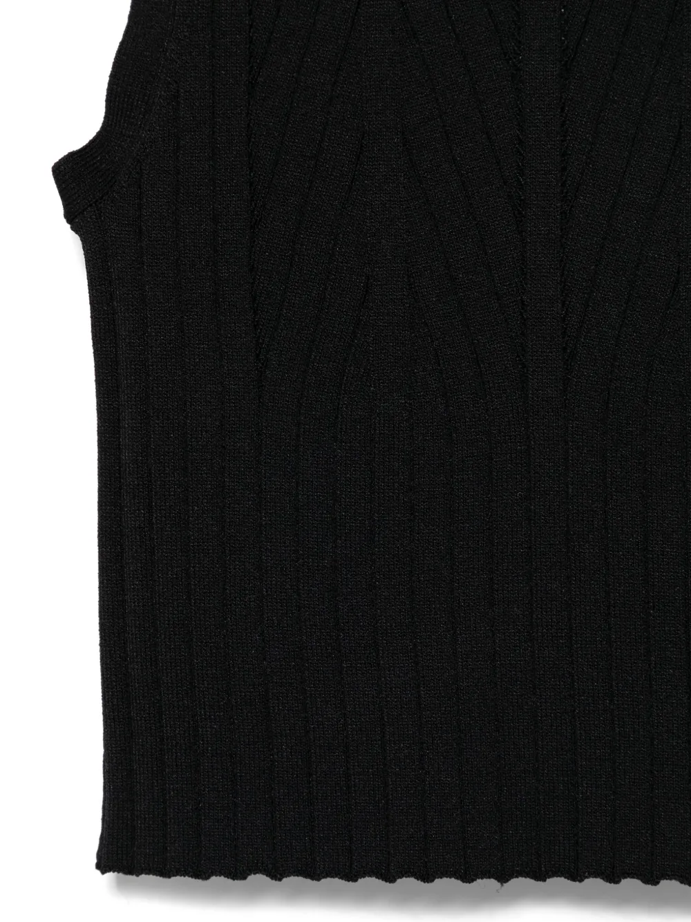 TWINSET Kids Geribbelde top Zwart