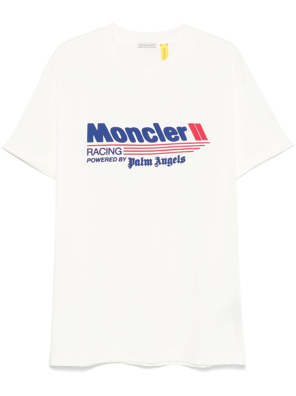 Palm Angels x Moncler racing logo T-shirt - White