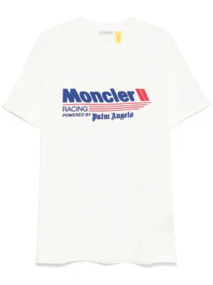 極美品　モンクレール　パルムエンジェルス　Tシャツ　国内正規品 4S168 Moncler x Palm Angels Logo Patch T-Shirt Navy Blue メンズ