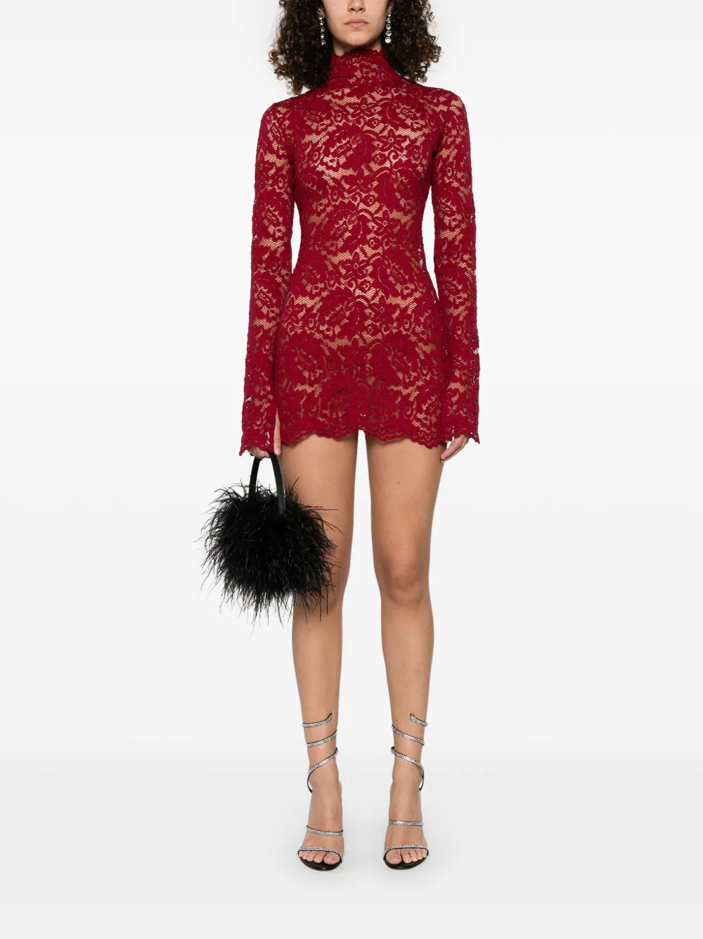 Atu Body Couture x Rue Ra mini-jurk met kant Rood