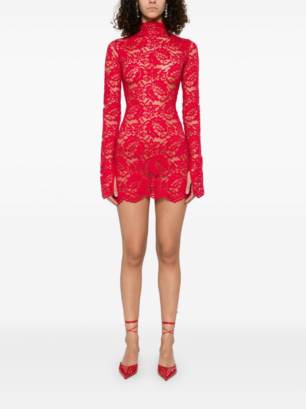 Atu Body Couture x Rue Ra lace mini dress - Rood