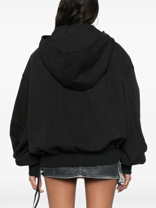 The Attico logo-appliqué Hoodie | Black | FARFETCH