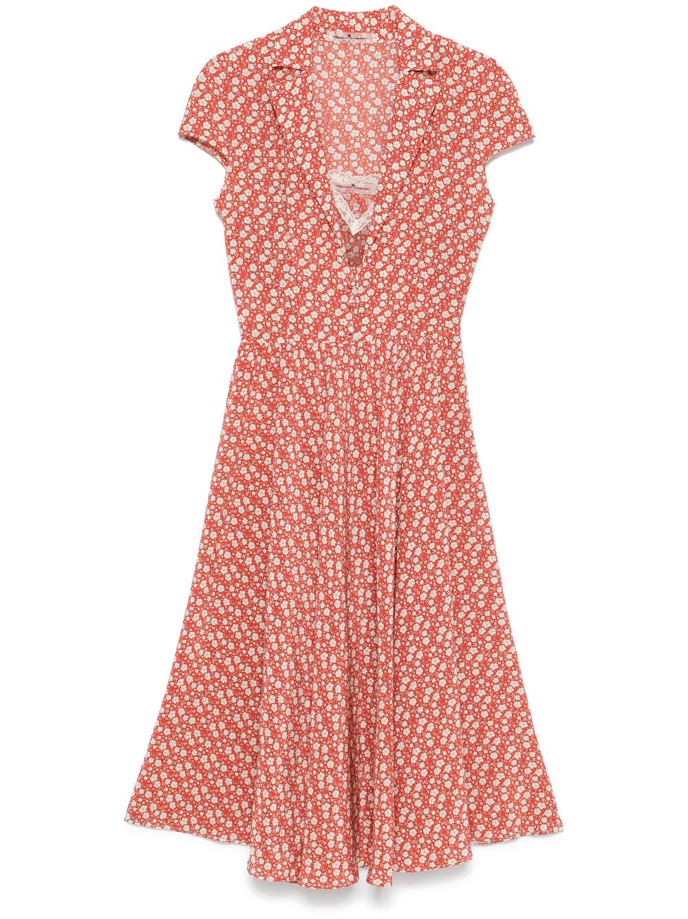 Ermanno Scervino floral-print midi dress - Neutrals