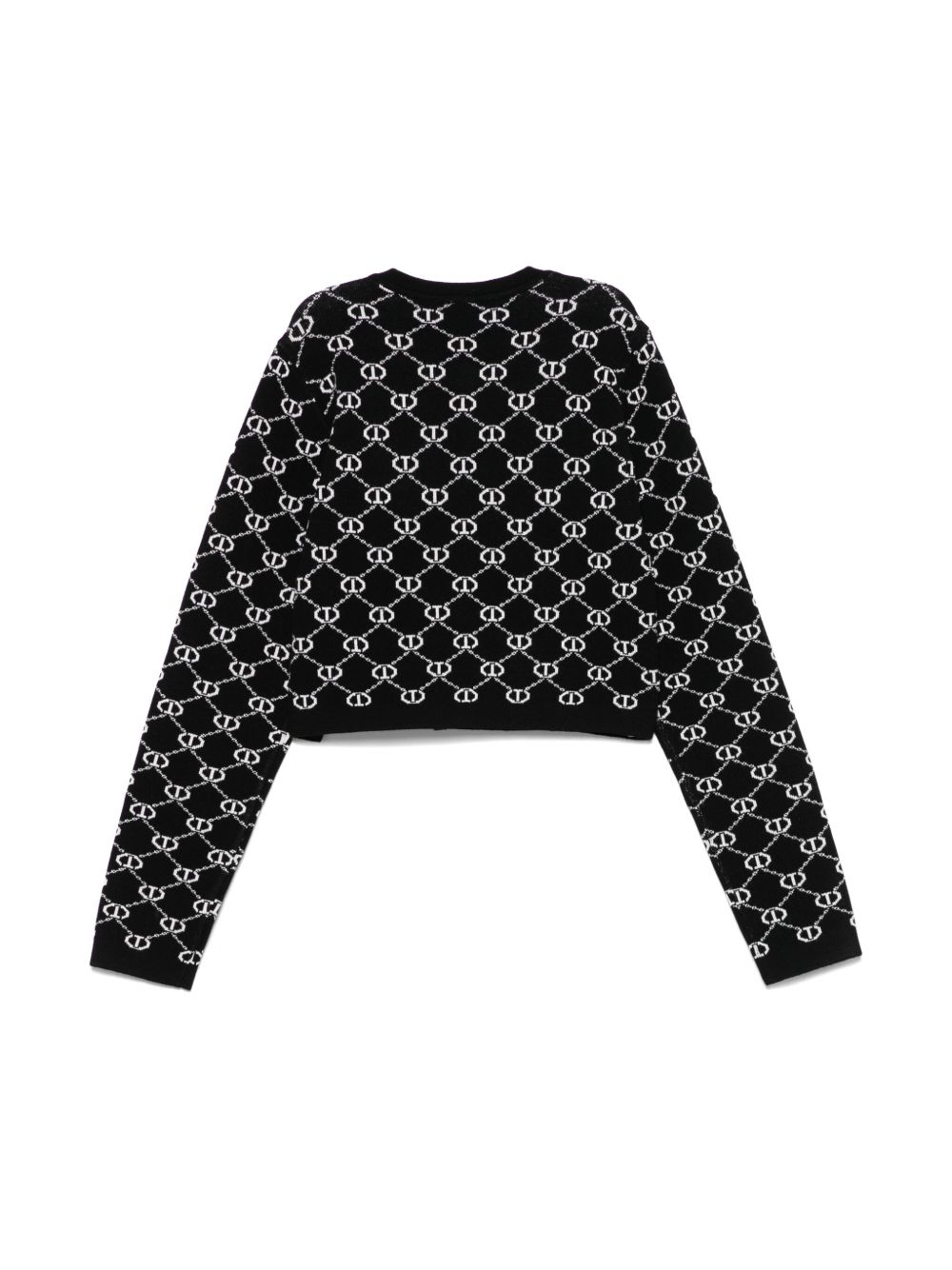 TWINSET Kids logo-intarsia cardigan - Black