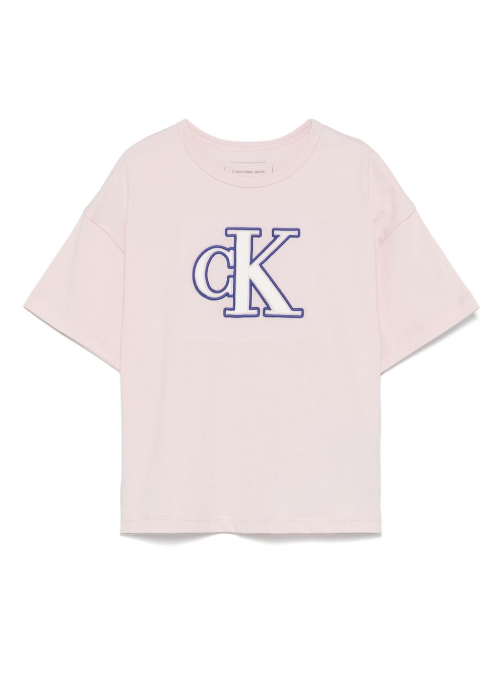 Calvin Klein Kids monogram-flocked T-shirt - Pink