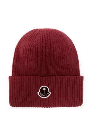 MONCLER X PALM ANGELS ウールニットキャップ Palm Angels x Moncler Hats for Women - Shop on FARFETCH