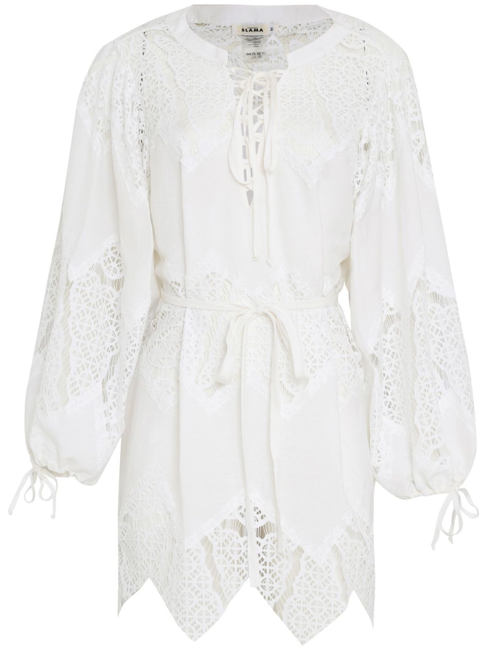 lace-panelled dress