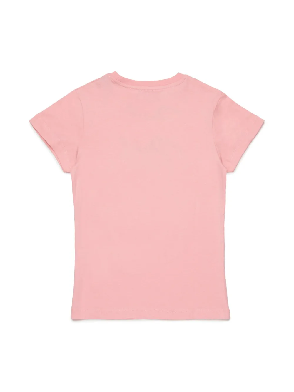 Diesel Kids Katoenen T-shirt met gerafelde logoprint - Roze