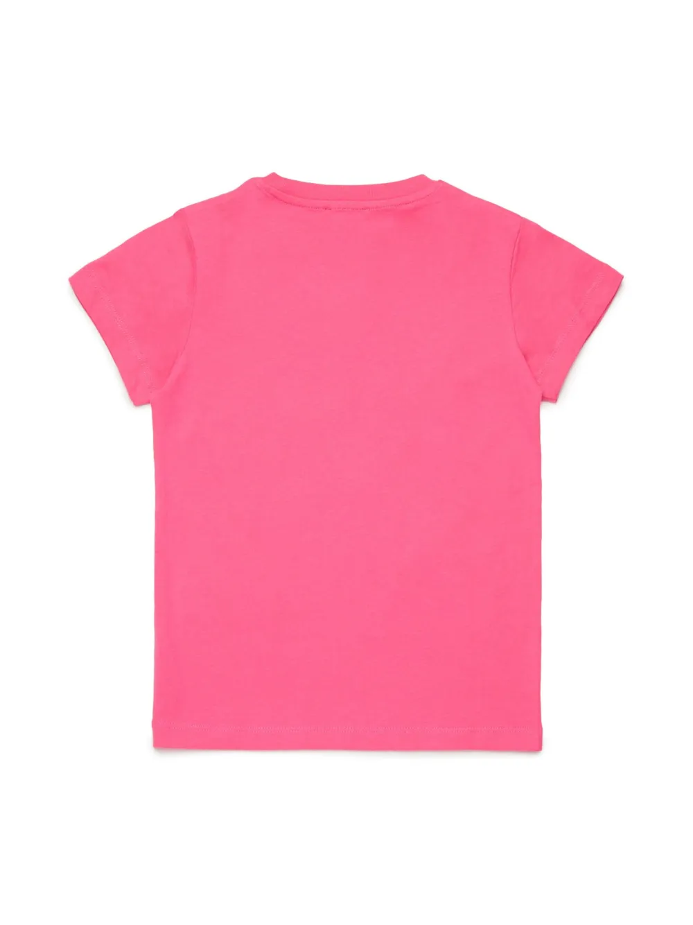 Diesel Kids Katoenen T-shirt met gerafelde logoprint - Roze