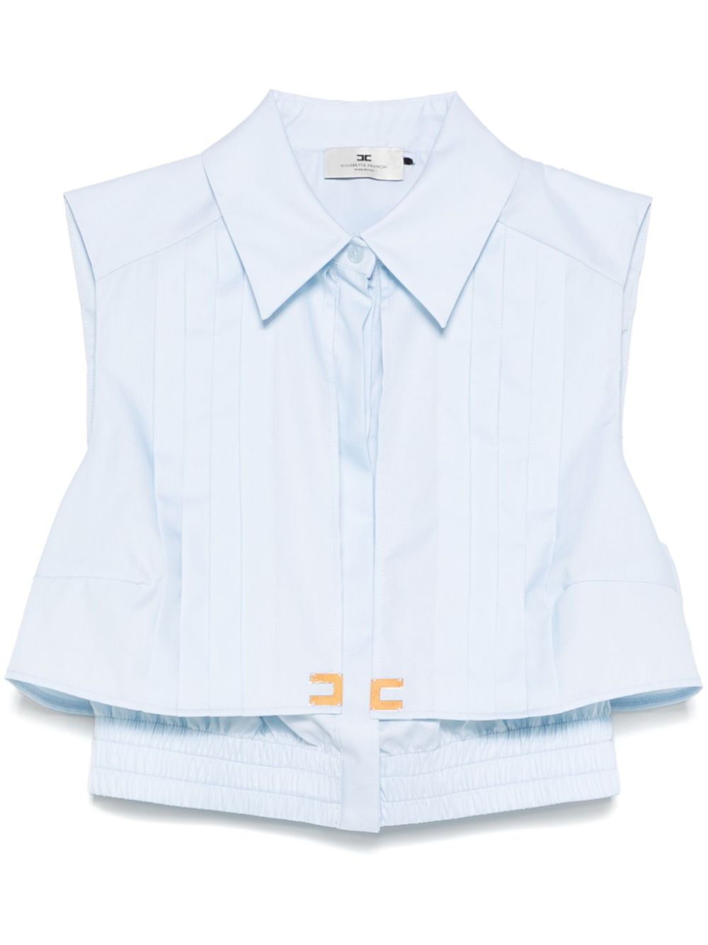 cropped poplin shirt