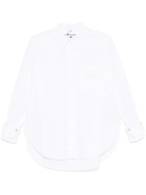 Elisabetta Franchi logo-embroidered poplin shirt