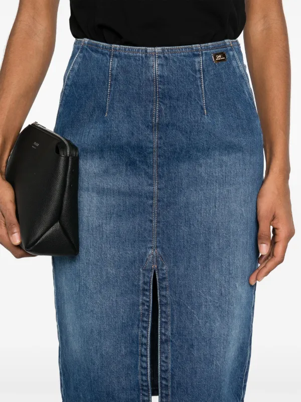 ELISABETTA FRANCHI 25SS スカート ブルー系 Elisabetta Franchi スリット スカート | ブルー | FARFETCH JP