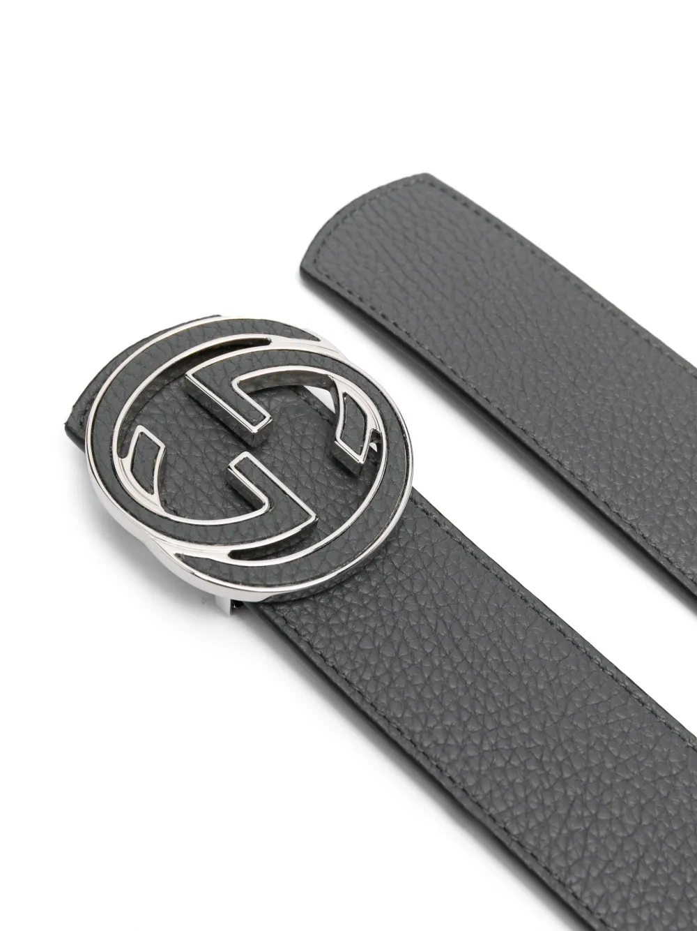 Gucci Leren riem - Grijs