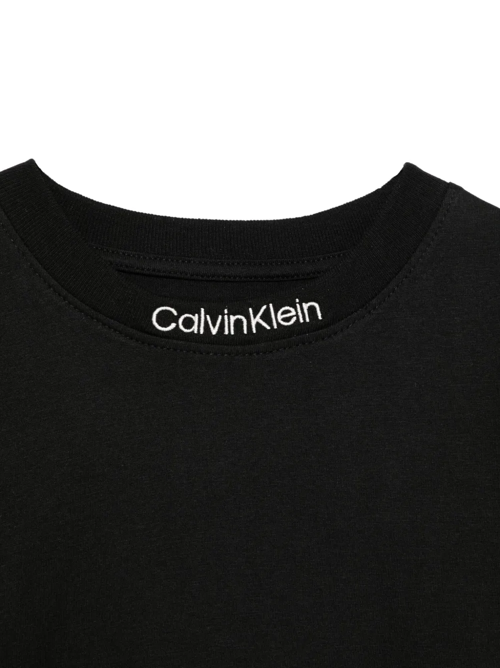 Calvin Klein Kids T-shirt met geborduurd logo Zwart
