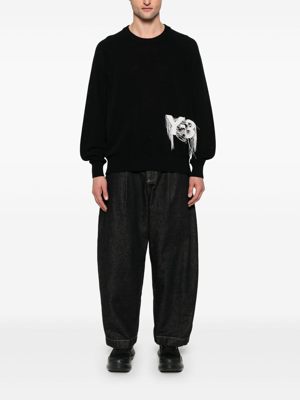 Y-3 crew-neck sweater - Zwart