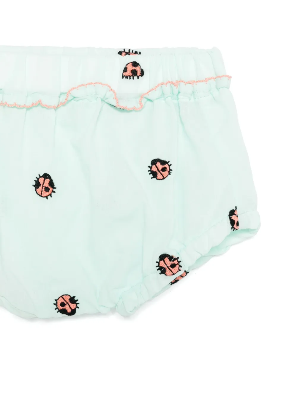 Stella McCartney Kids Jurk met geborduurd Lady Bug Groen