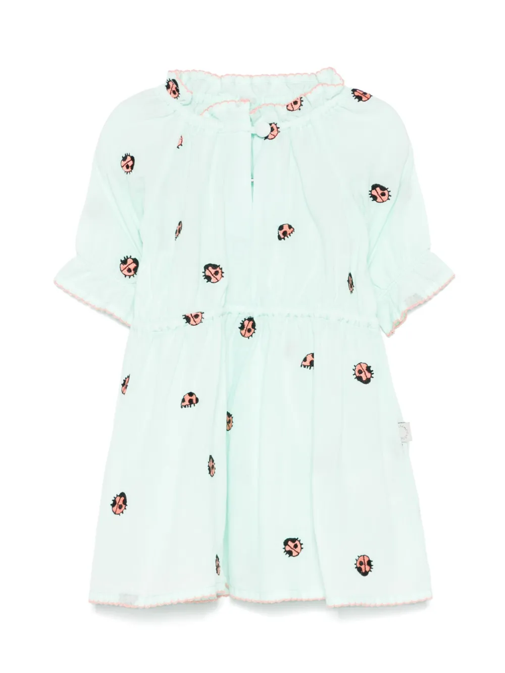 Stella McCartney Kids Jurk met geborduurd Lady Bug Groen