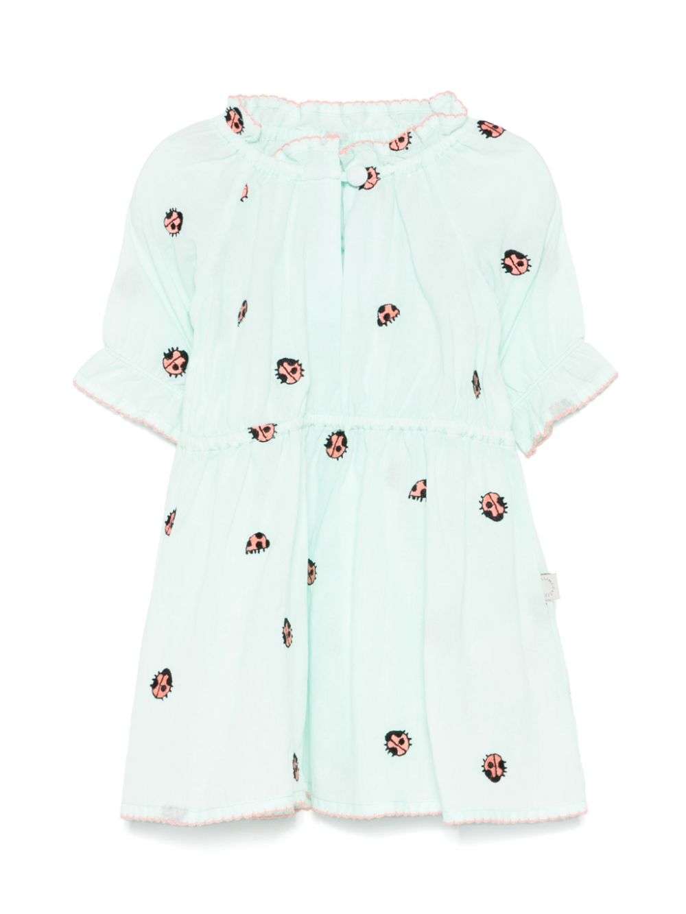 Stella McCartney Kids lady bug-embroidered dress - Groen