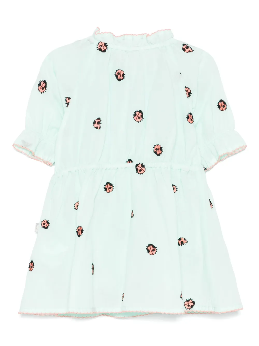 Stella McCartney Kids Jurk met geborduurd Bug Groen