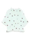 Stella McCartney Kids lady bug-embroidered blouse - Green