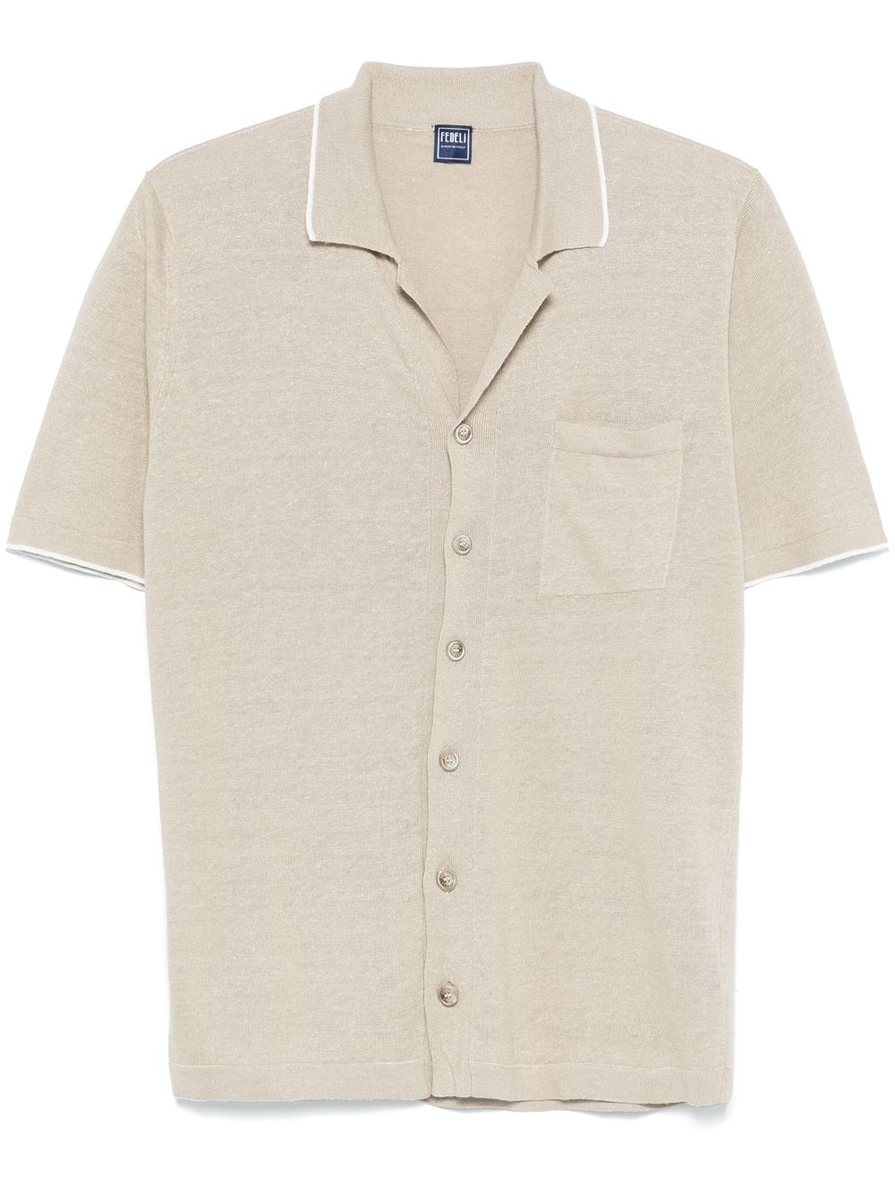 Fedeli fine-knit shirt - Neutrals