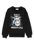 Moschino Kids Teddy Bear-motif sweatshirt - Black
