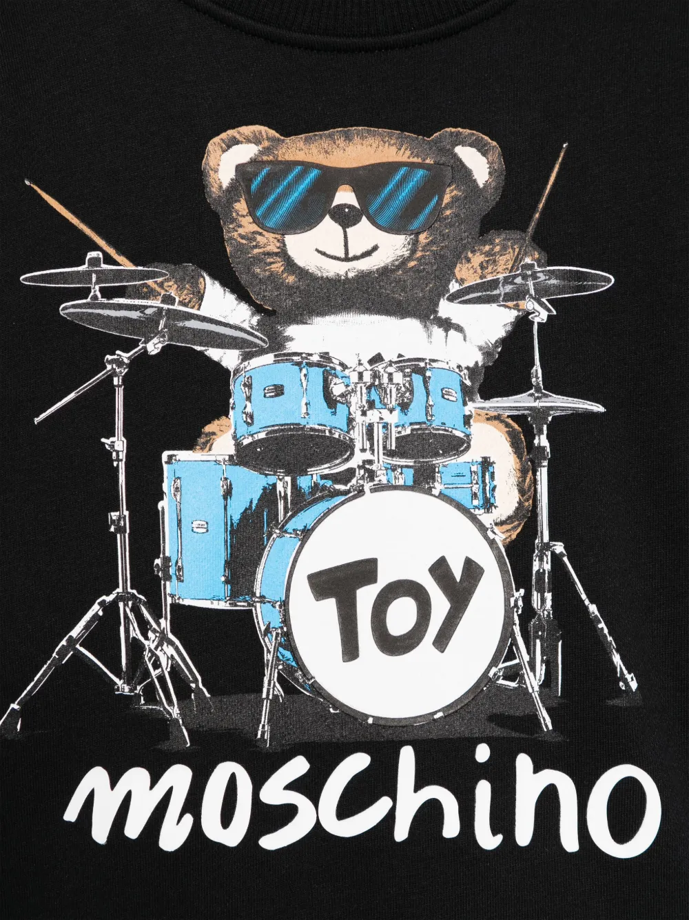Moschino Kids Sweater met teddybeer-patroon Zwart