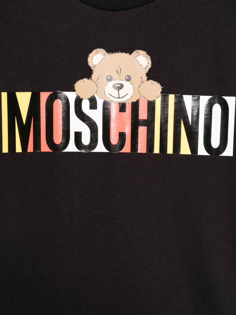 Moschino Kids T-shirt met teddybeerprint Zwart