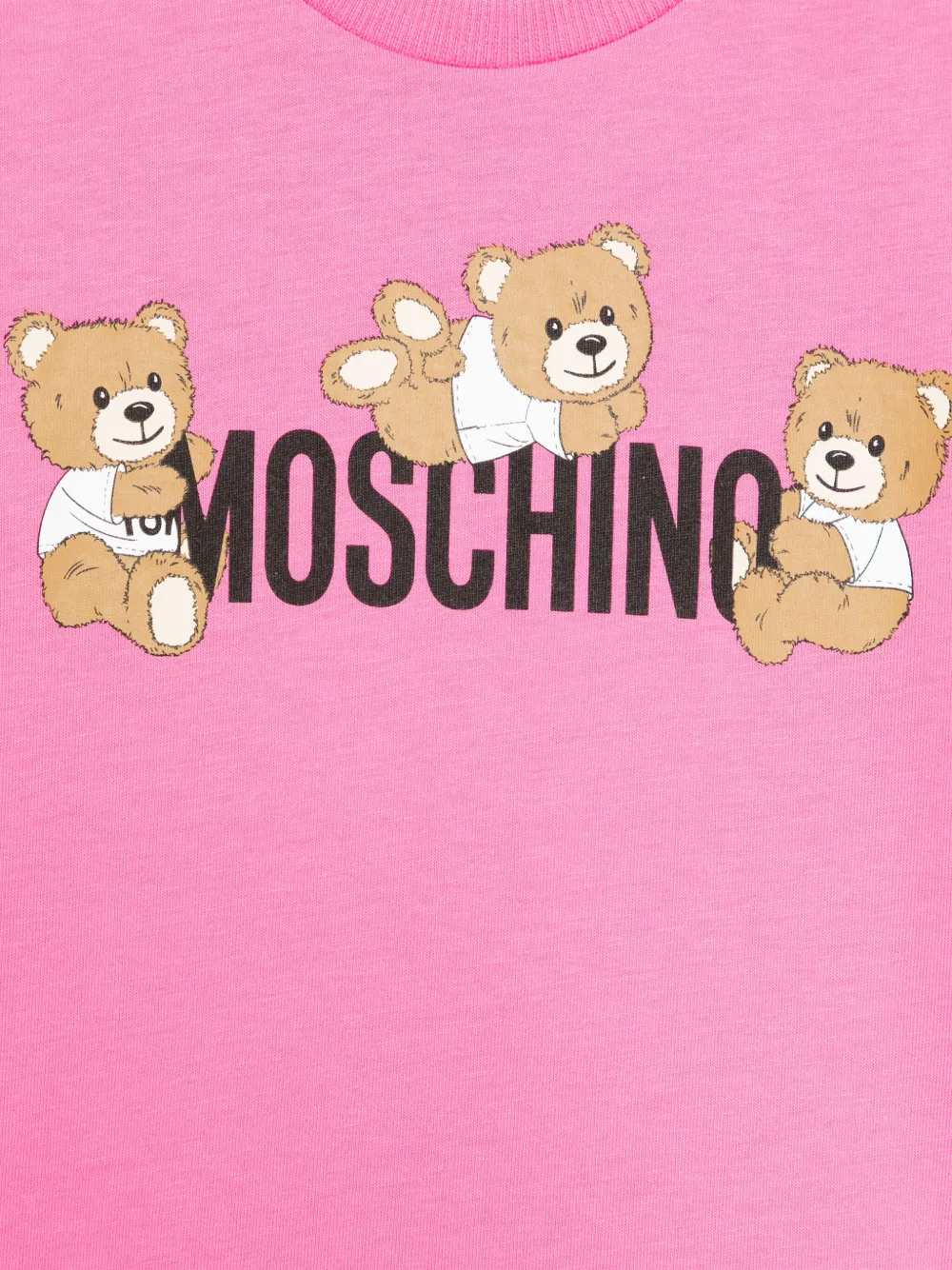 Moschino Kids T-shirt met logoprint Roze