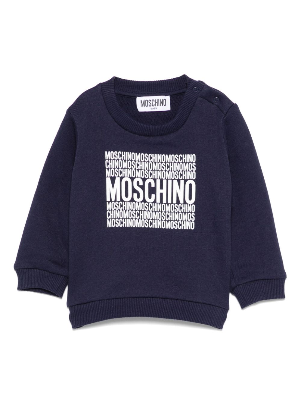 Moschino Kids logo-print sweatshirt Blauw