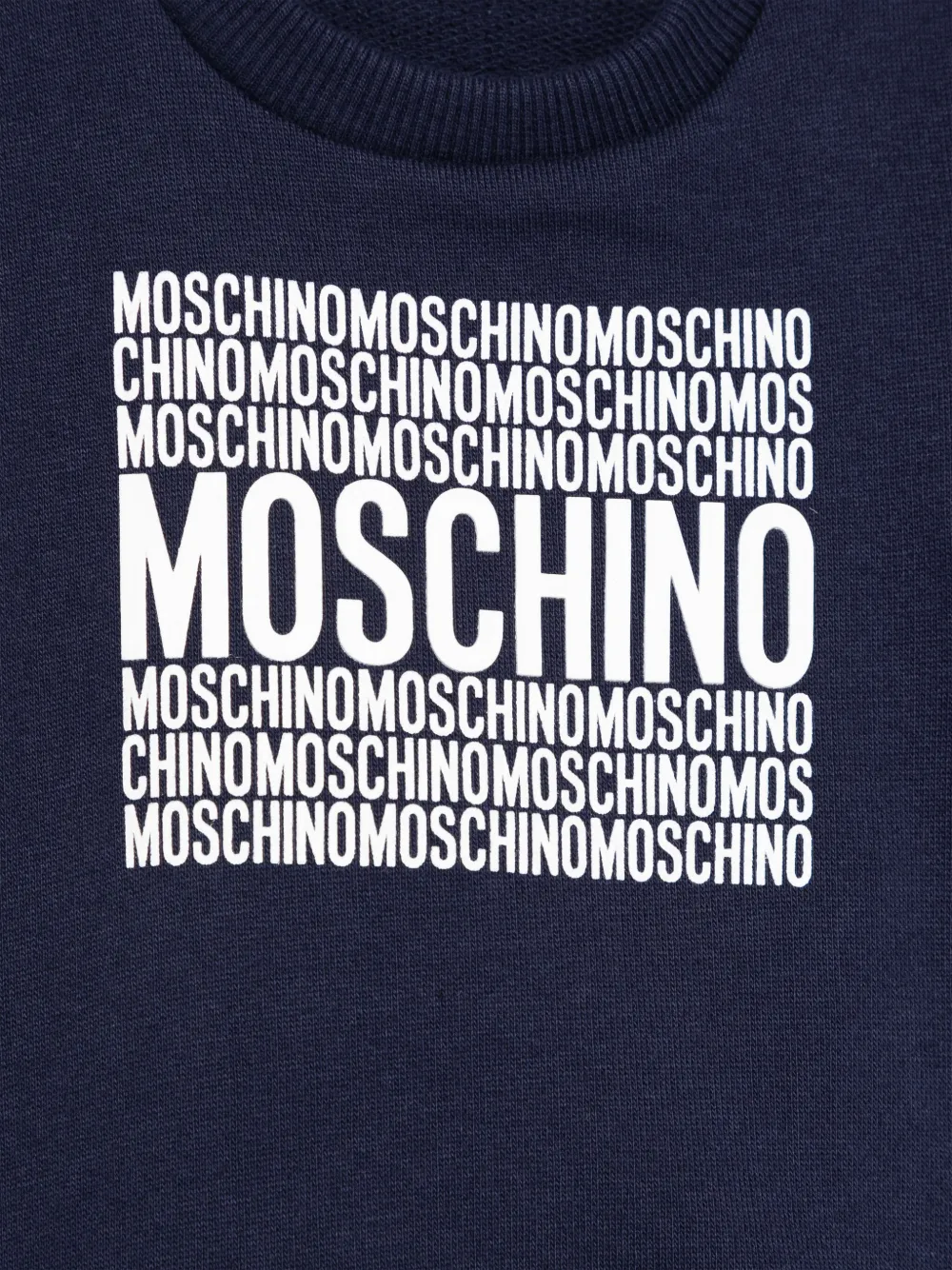 Moschino Kids Sweater met logoprint Blauw