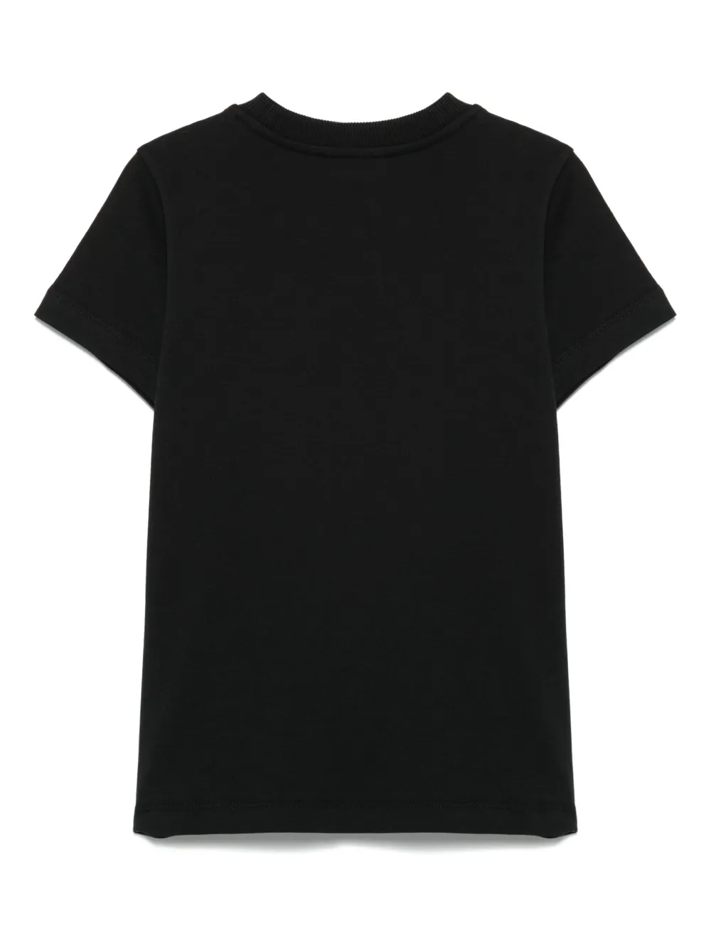 Moschino Kids logo-embroidered T-shirt - Zwart