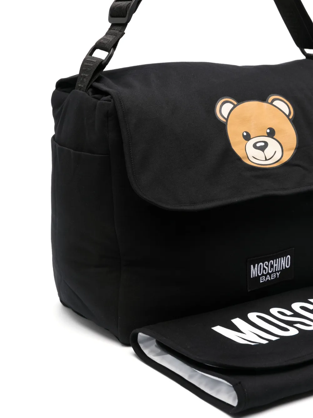 Moschino Teddy Bear-print Changing Bag In Black
