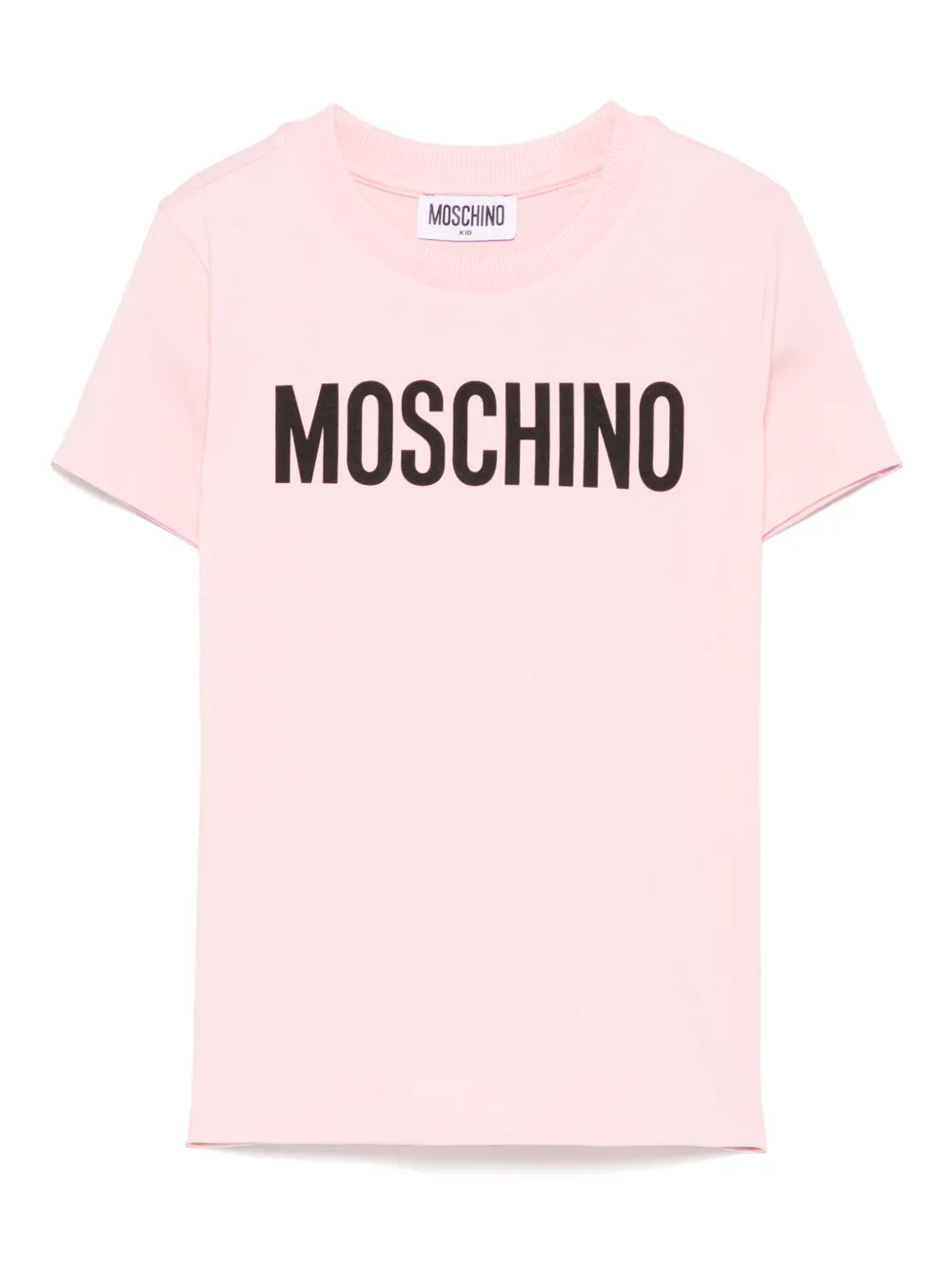 Moschino Kids logo-print T-shirt Roze