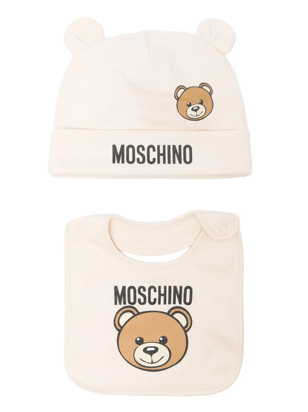 Moschino Logo-print Beanie In Neutrals