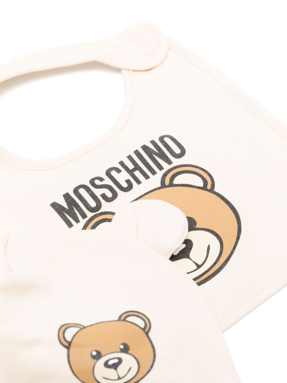 Moschino Kids logo-print beanie - Neutrals