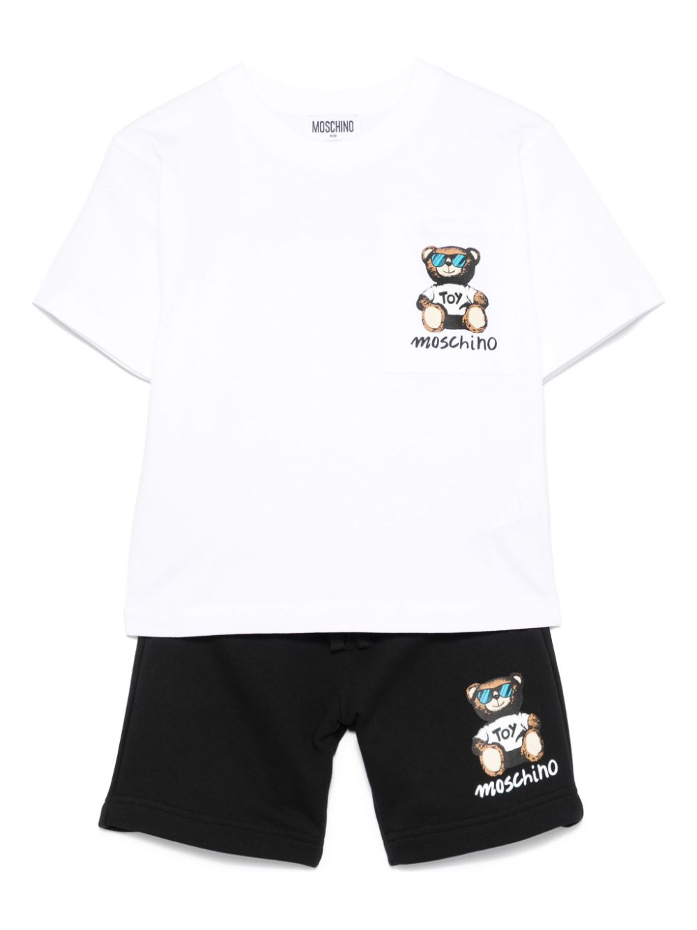 Moschino Kids Teddy Bear shorts set Wit