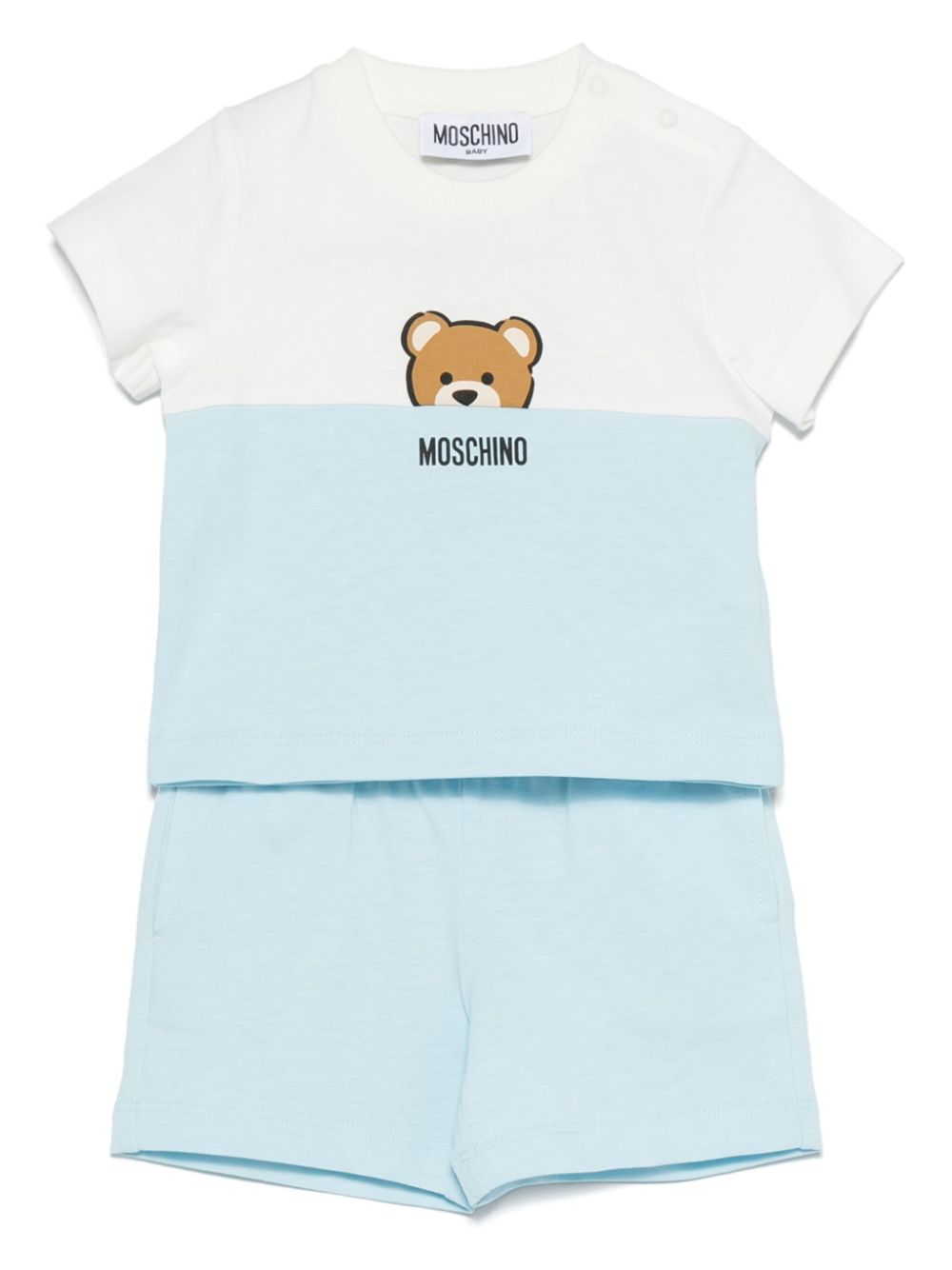 Moschino Kids logo-print shorts set Wit