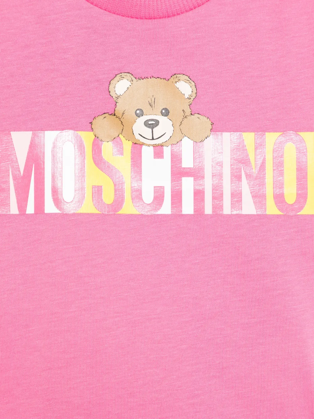 Moschino Kids T-shirt met logoprint Roze