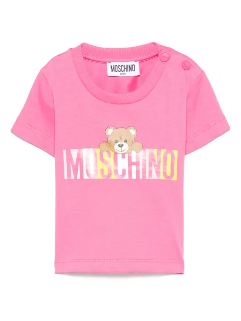 Moschino Kids playera con logo estampado