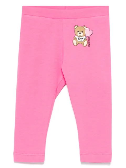 Moschino Kids teddy bear-print leggings