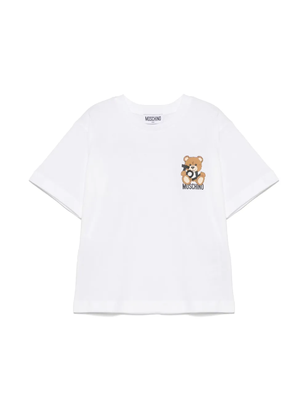 Moschino White T-shirt For Kids With Teddy Bear In White