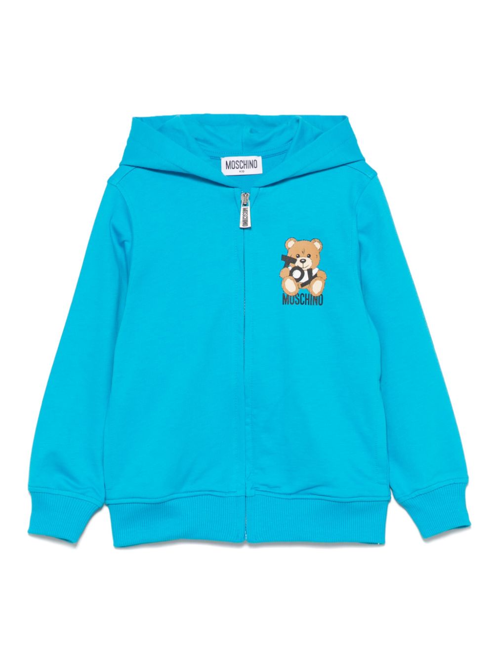 Moschino Kids teddy bear-print hoodie Blauw