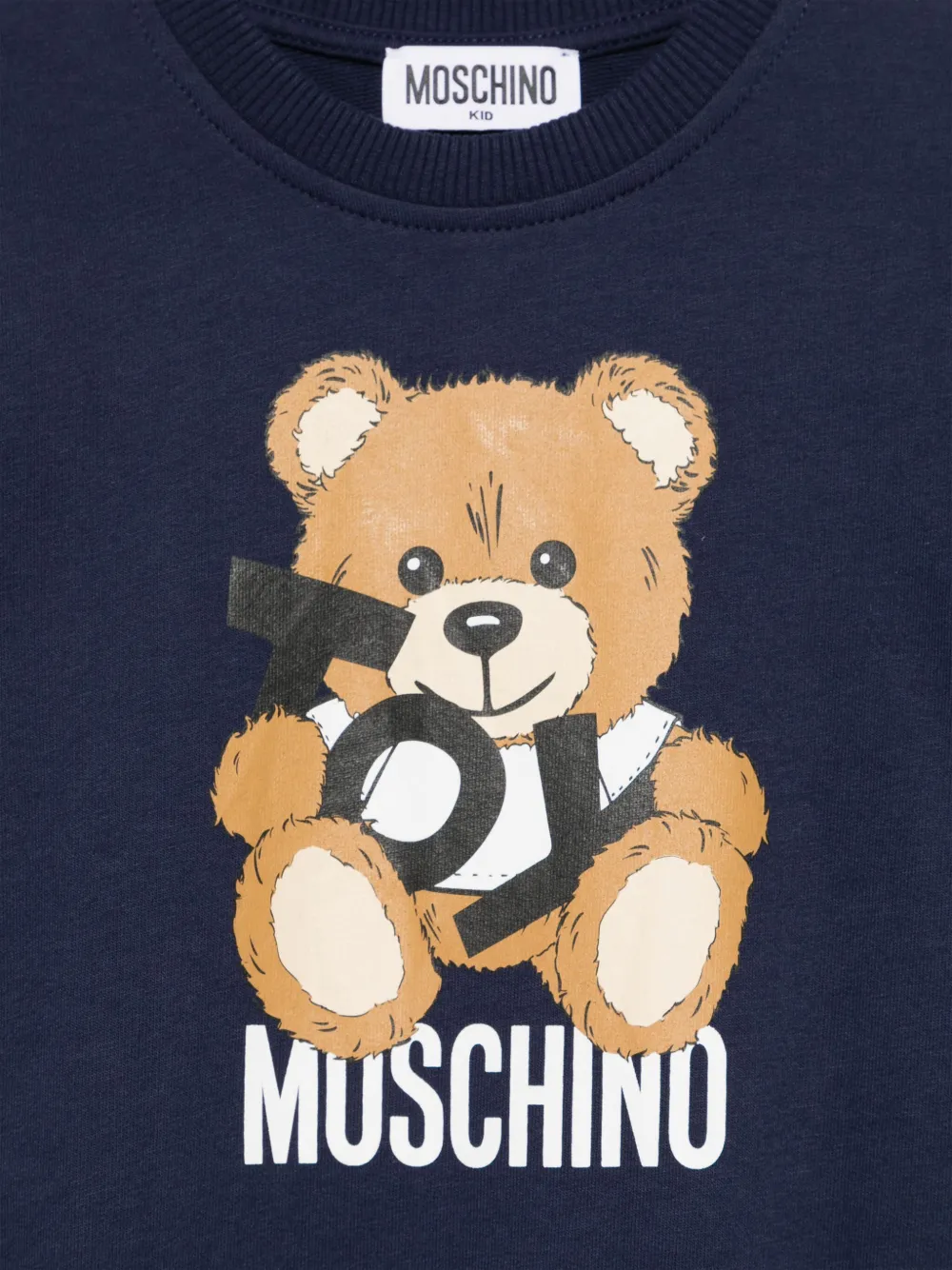 Moschino Kids Sweater met teddybeerprint Blauw