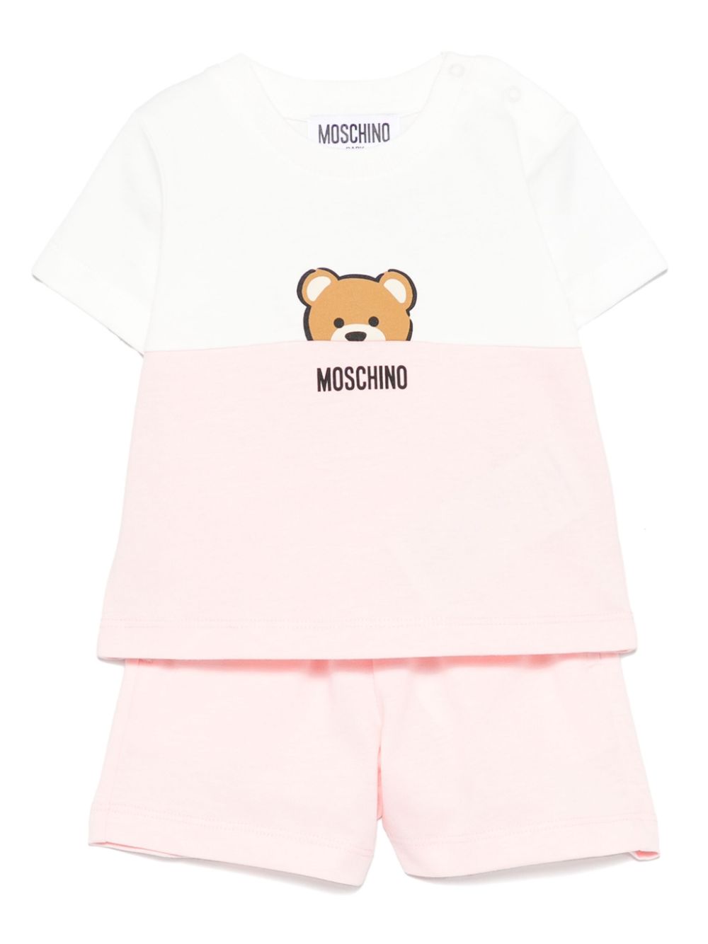 Moschino Kids Teddy Bear shorts set Roze