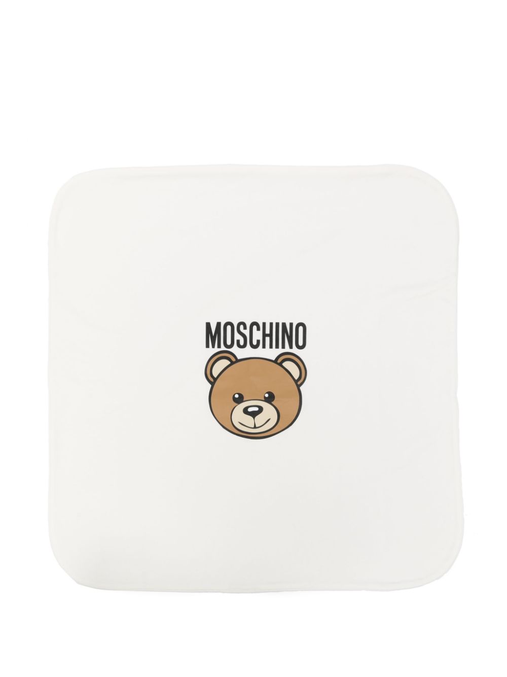 Moschino Kids Teddy Bear-print blanket Wit